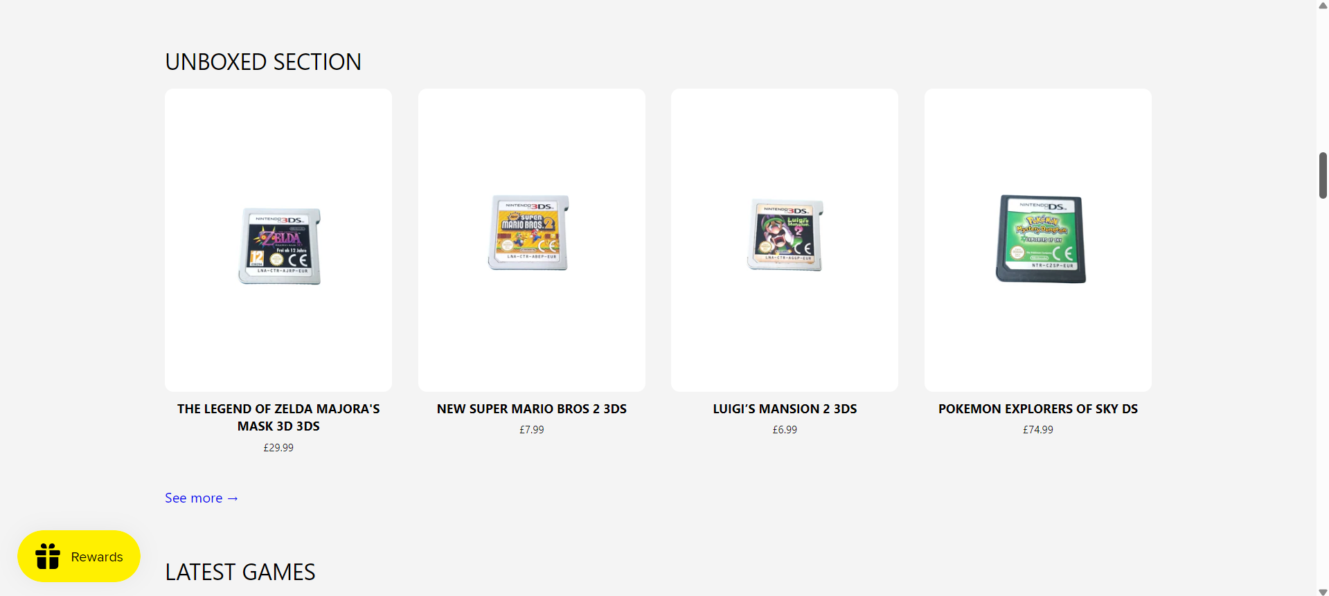 Crazy Thumbs Shopify website screenshot 2